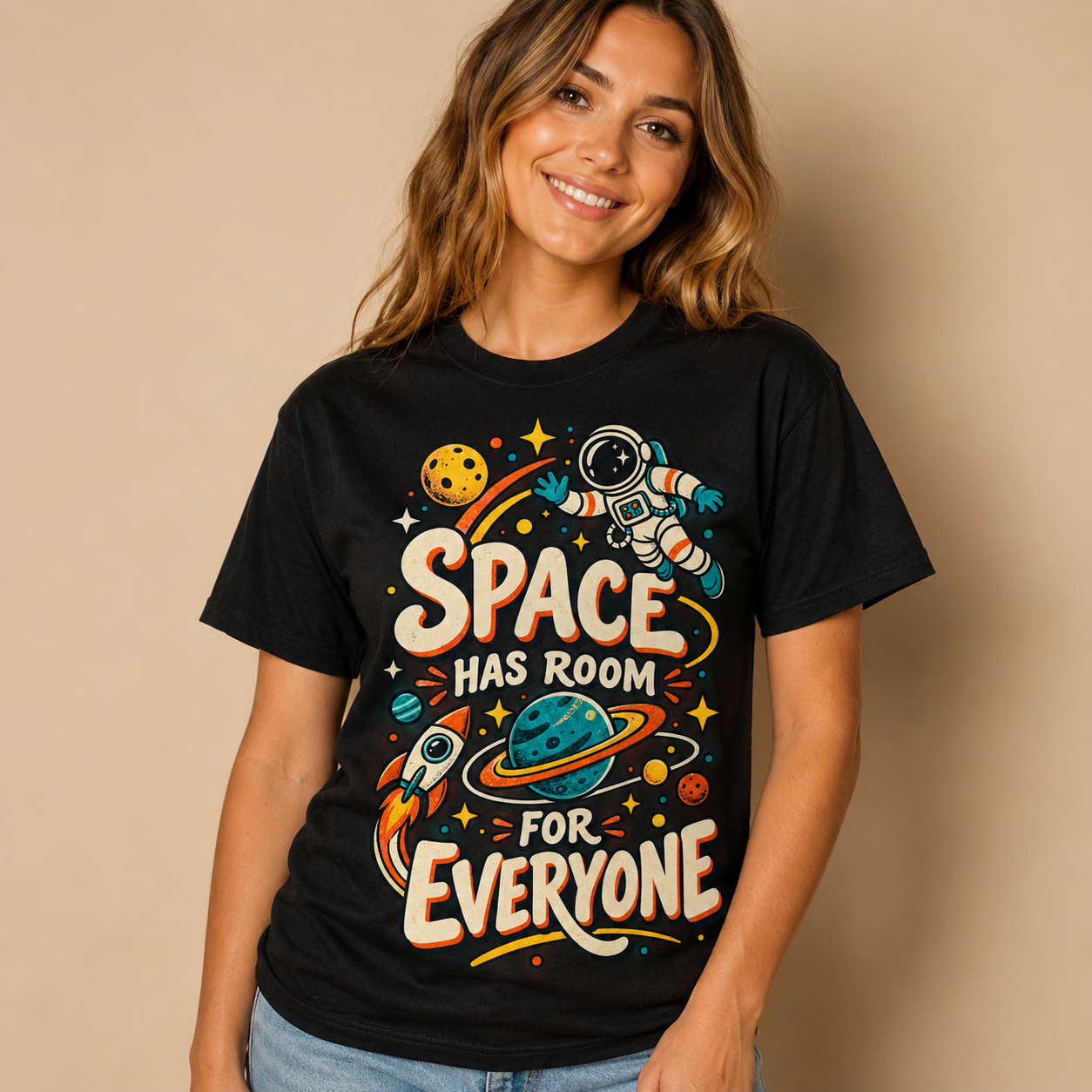 Space Was Made For Everyone Unisex Heavy Cotton Tee - Gildan 5000