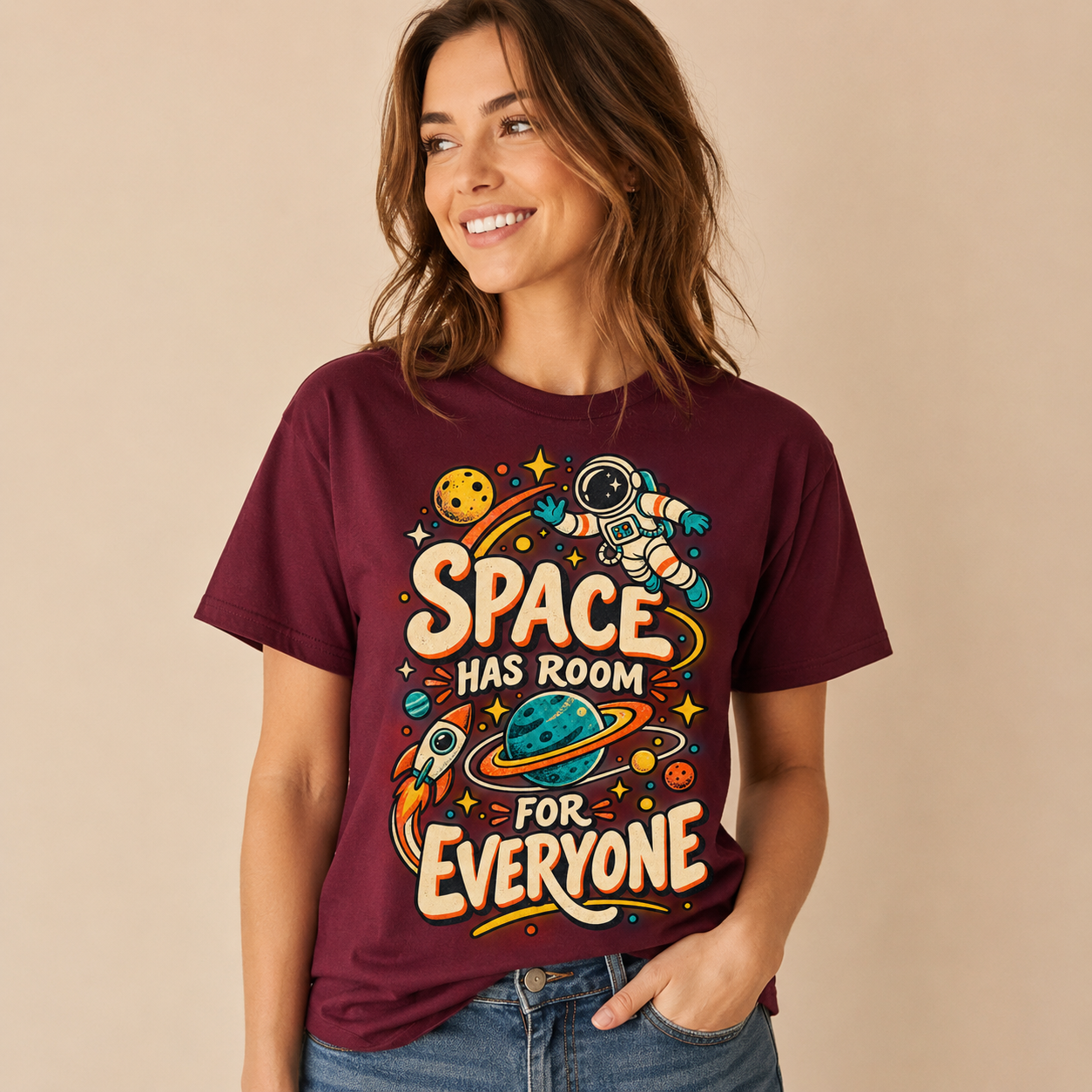 Space Was Made For Everyone Unisex Heavy Cotton Tee - Gildan 5000
