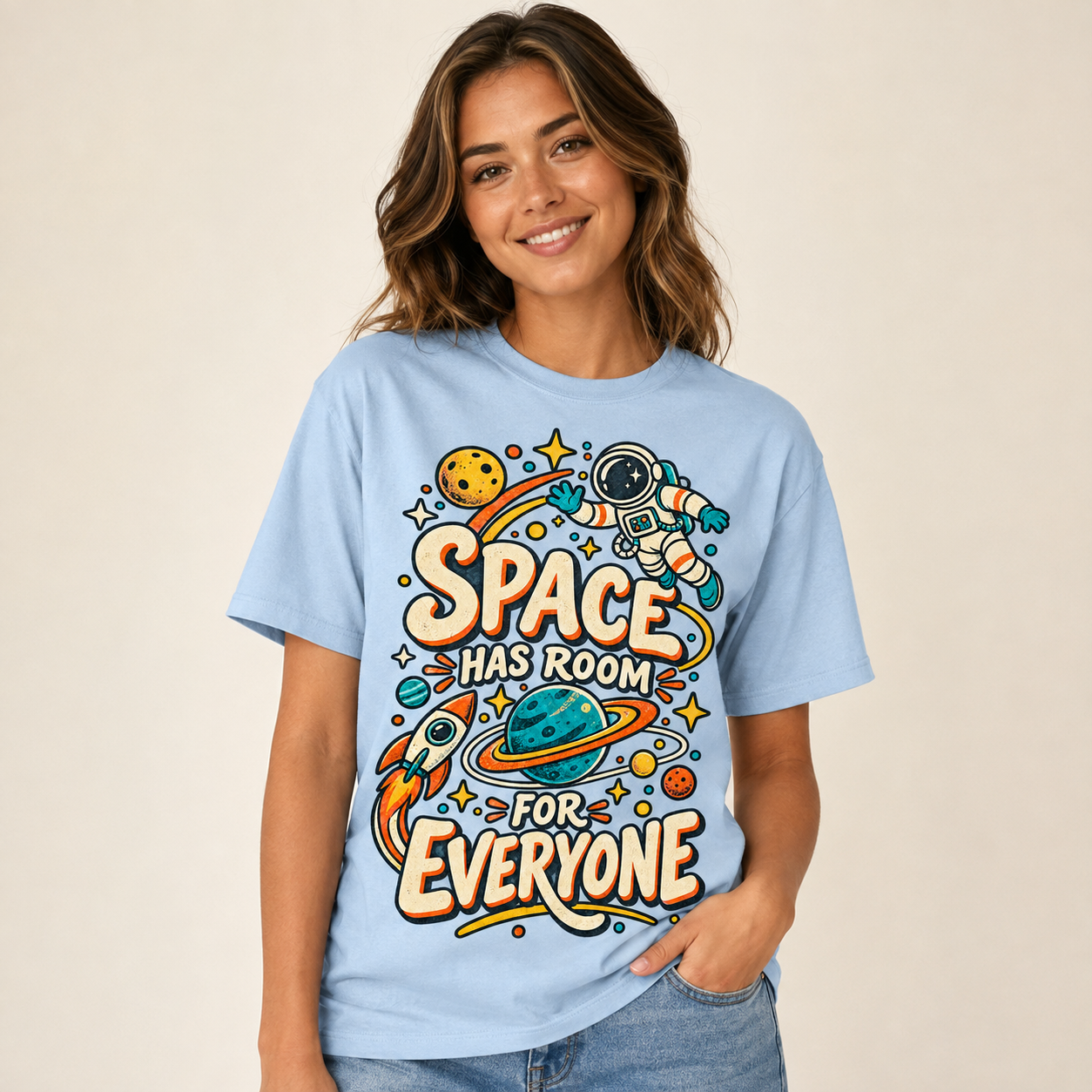 Space Was Made For Everyone Unisex Heavy Cotton Tee - Gildan 5000
