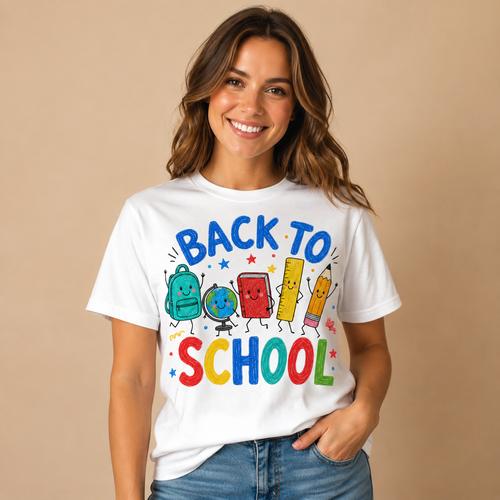 Back To Cool School T-Shirt - Teacher Student Back To School Unisex Shirt - Gildan 5000