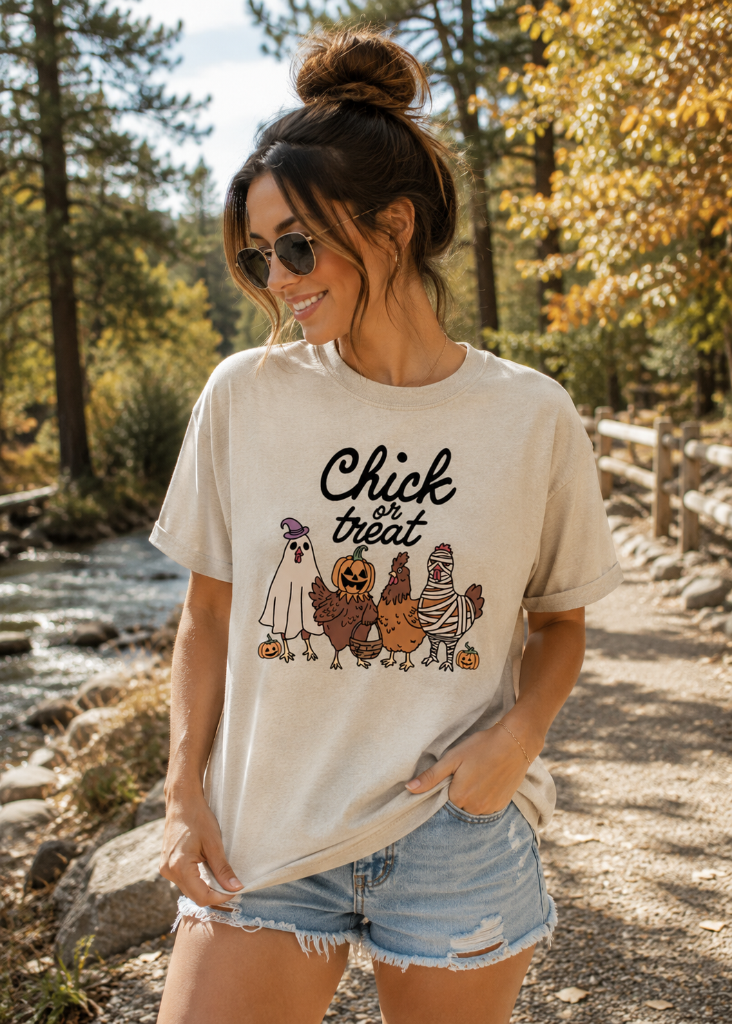 Chick or Treat Halloween Chicken T-Shirt