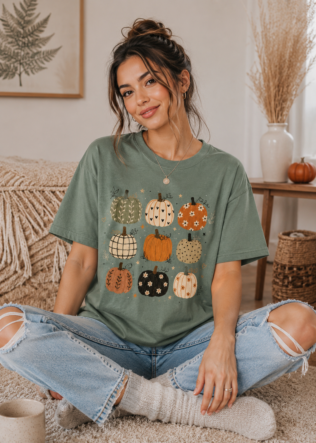 Cozy Patchwork Pumpkin Fall