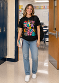 Colorful Back to School Graphic T-Shirt, Cute Teacher and Student Shirt, Gildan 5000 Unisex Tee