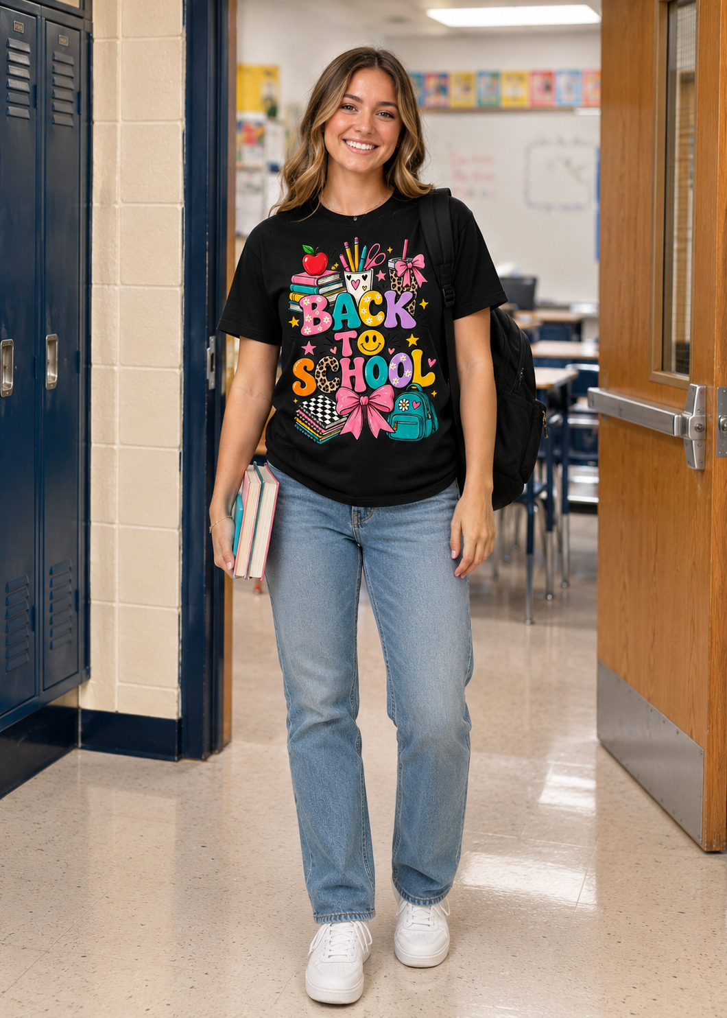 Colorful Back to School Graphic T-Shirt, Cute Teacher and Student Shirt, Gildan 5000 Unisex Tee