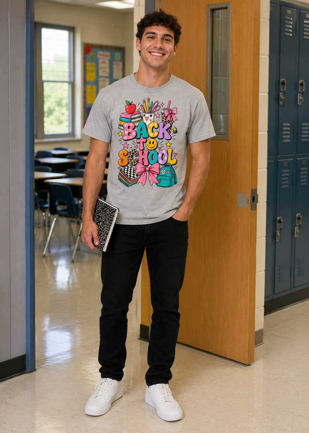 Colorful Back to School Graphic T-Shirt, Cute Teacher and Student Shirt, Gildan 5000 Unisex Tee