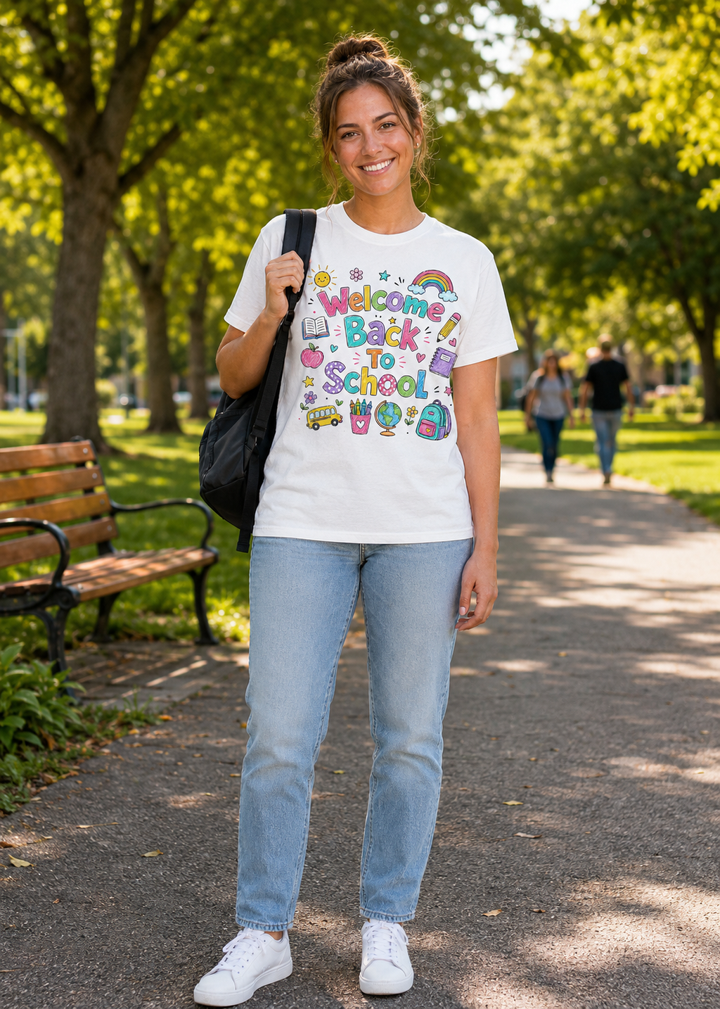 Welcome Back to School Colorful Graphic T-Shirt, Teacher Student First Day Shirt, Gildan 5000 Unisex Tee