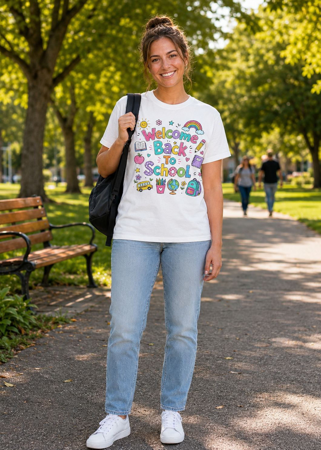 Welcome Back to School Colorful Graphic T-Shirt, Teacher Student First Day Shirt, Gildan 5000 Unisex Tee