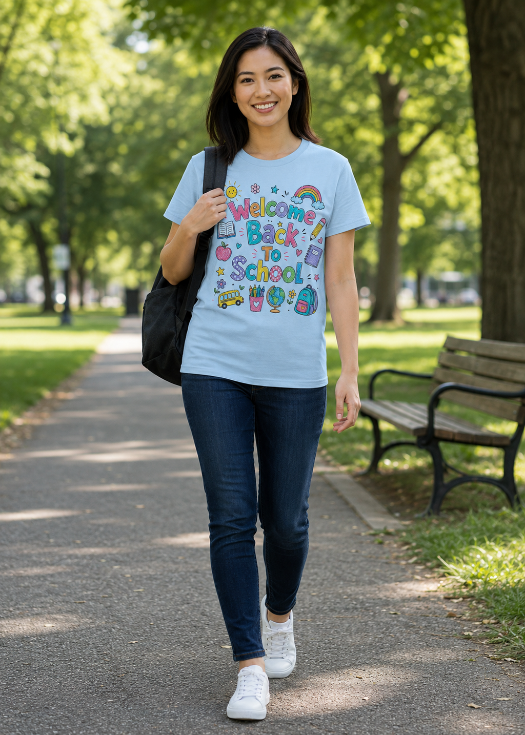 Welcome Back to School Colorful Graphic T-Shirt, Teacher Student First Day Shirt, Gildan 5000 Unisex Tee