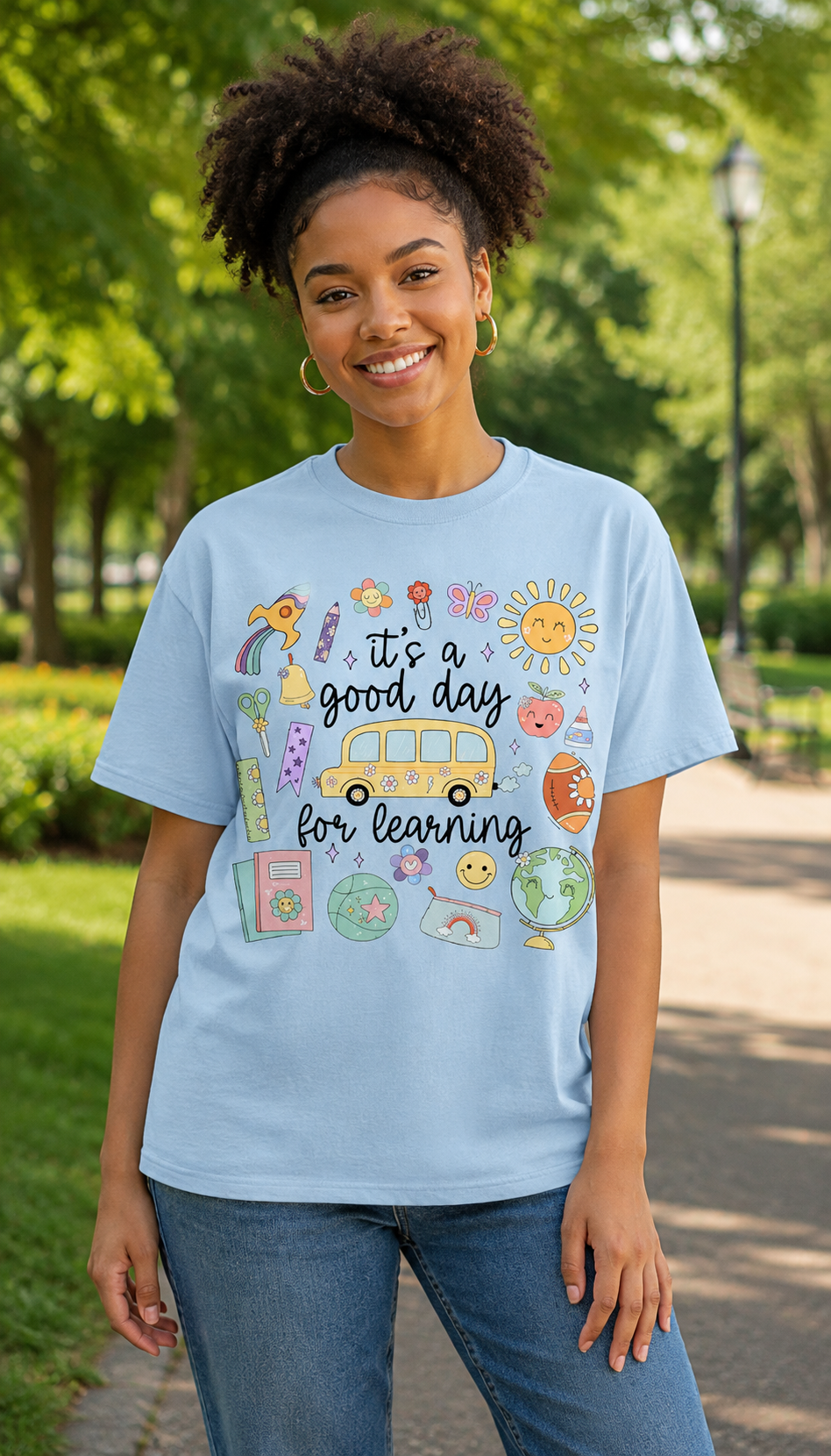It’s a Good Day for Learning T-Shirt, Cute Teacher Back to School Shirt, Gildan 5000 Unisex Graphic Tee