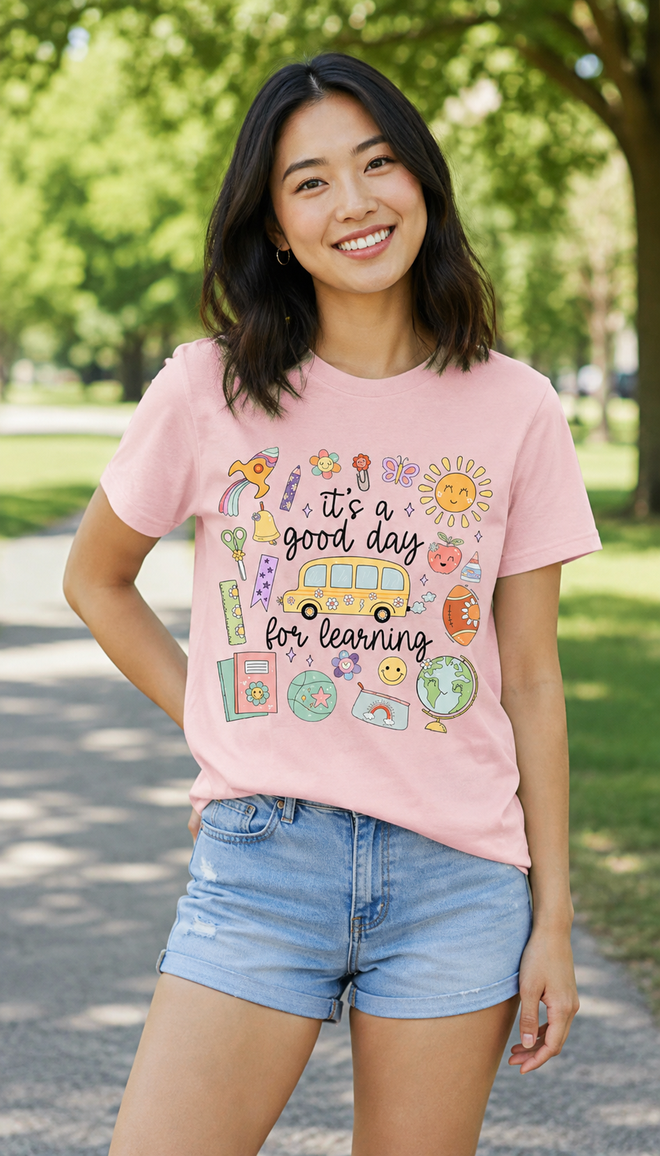 It’s a Good Day for Learning T-Shirt, Cute Teacher Back to School Shirt, Gildan 5000 Unisex Graphic Tee