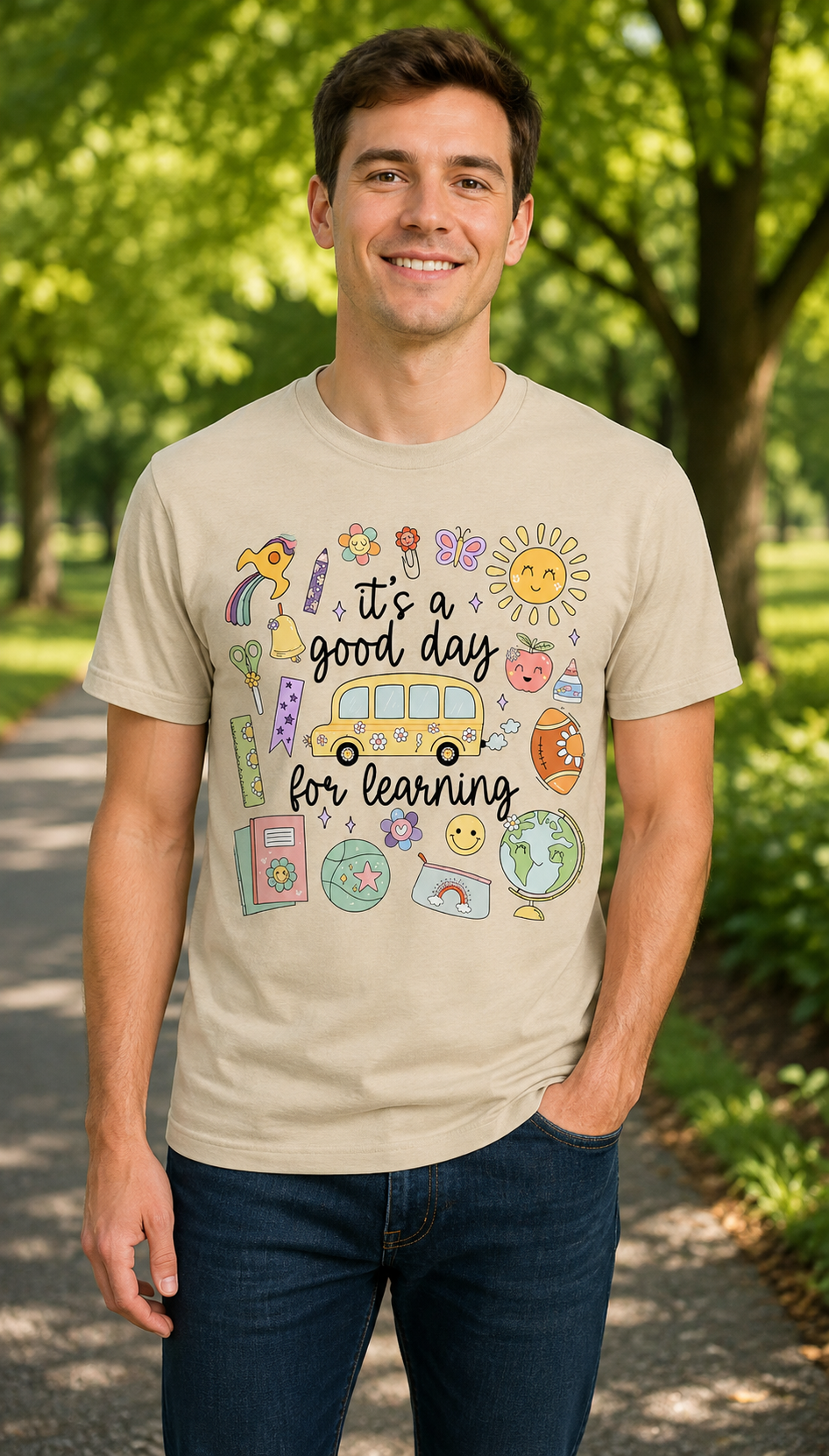 It’s a Good Day for Learning T-Shirt, Cute Teacher Back to School Shirt, Gildan 5000 Unisex Graphic Tee