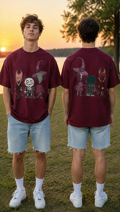 Spooky Halloween Trio Front & Back T-Shirt