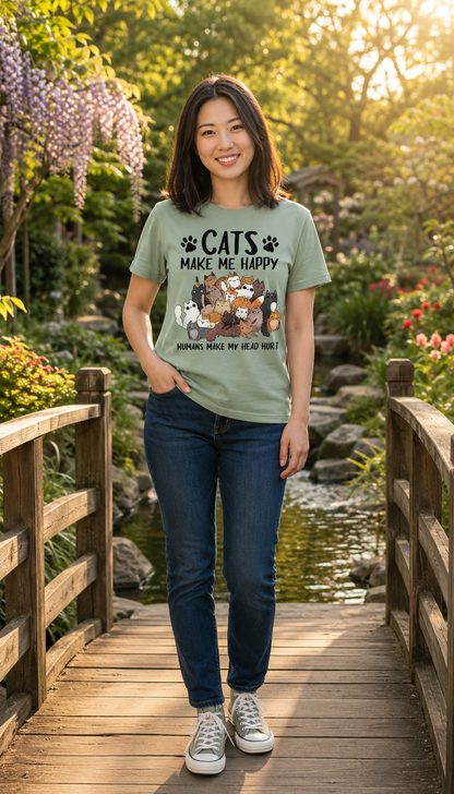 Cats Make Me Happy T-Shirt